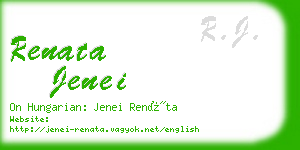 renata jenei business card